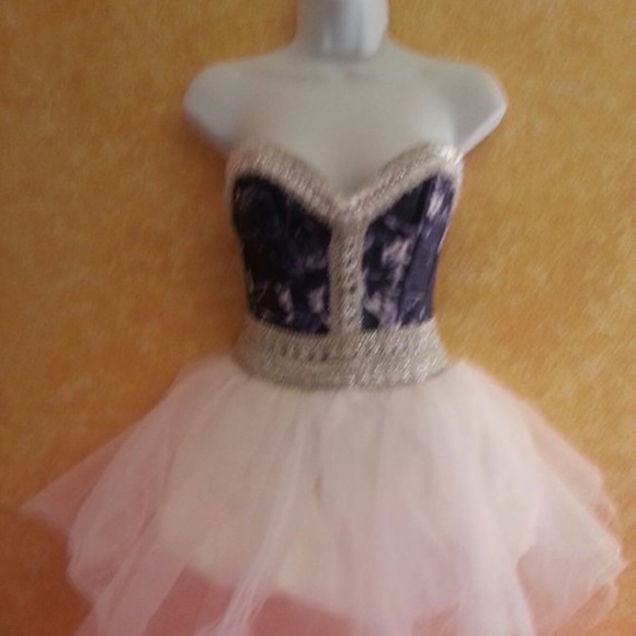Denim & Diamonds Corset Tulle Tutu Dress/Skirt Set - Picture 5 of 6